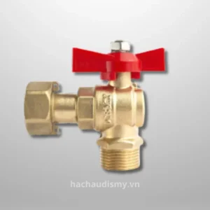Van góc đồng có 1 van chiều tay nơ lắp sau đồng hồ PN16