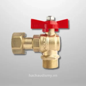 Van góc đồng có 1 van chiều tay nơ lắp Trước đồng hồ PN16